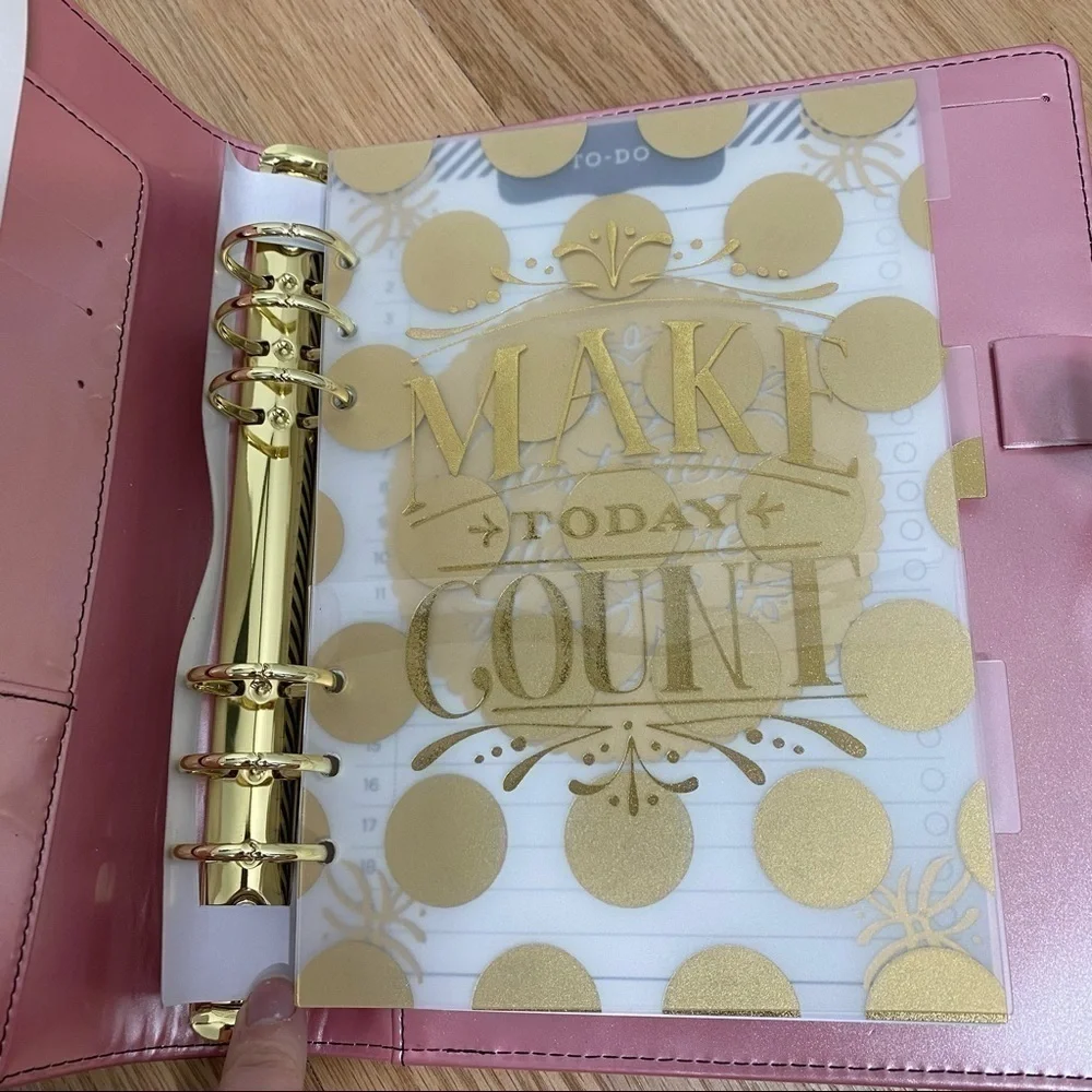 Black Pink Padded Planner Calendar NEW School Home